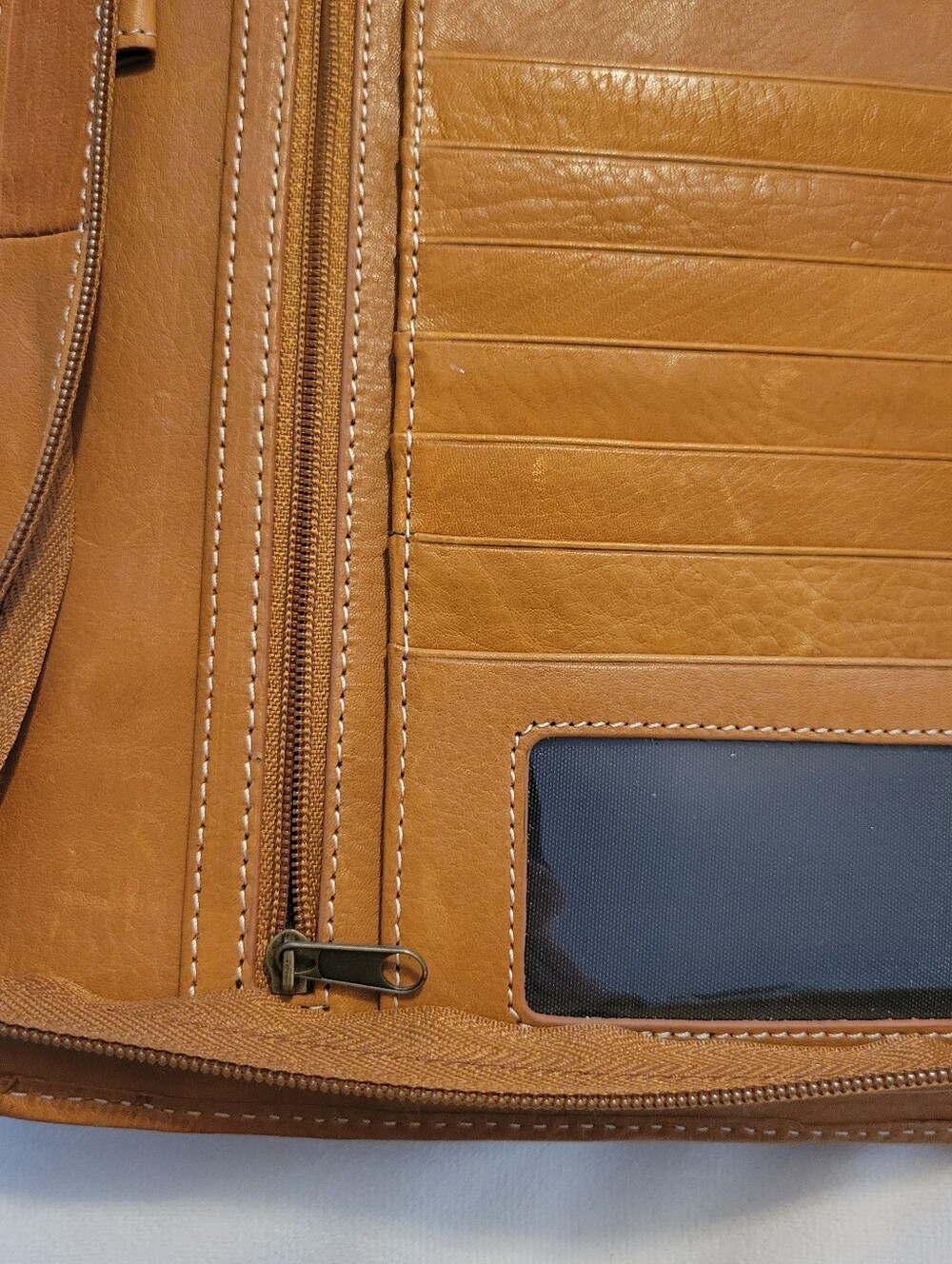 Vintage Franklin Covey Genuine Leather Zippered Day Planner - Picture 5 of 13